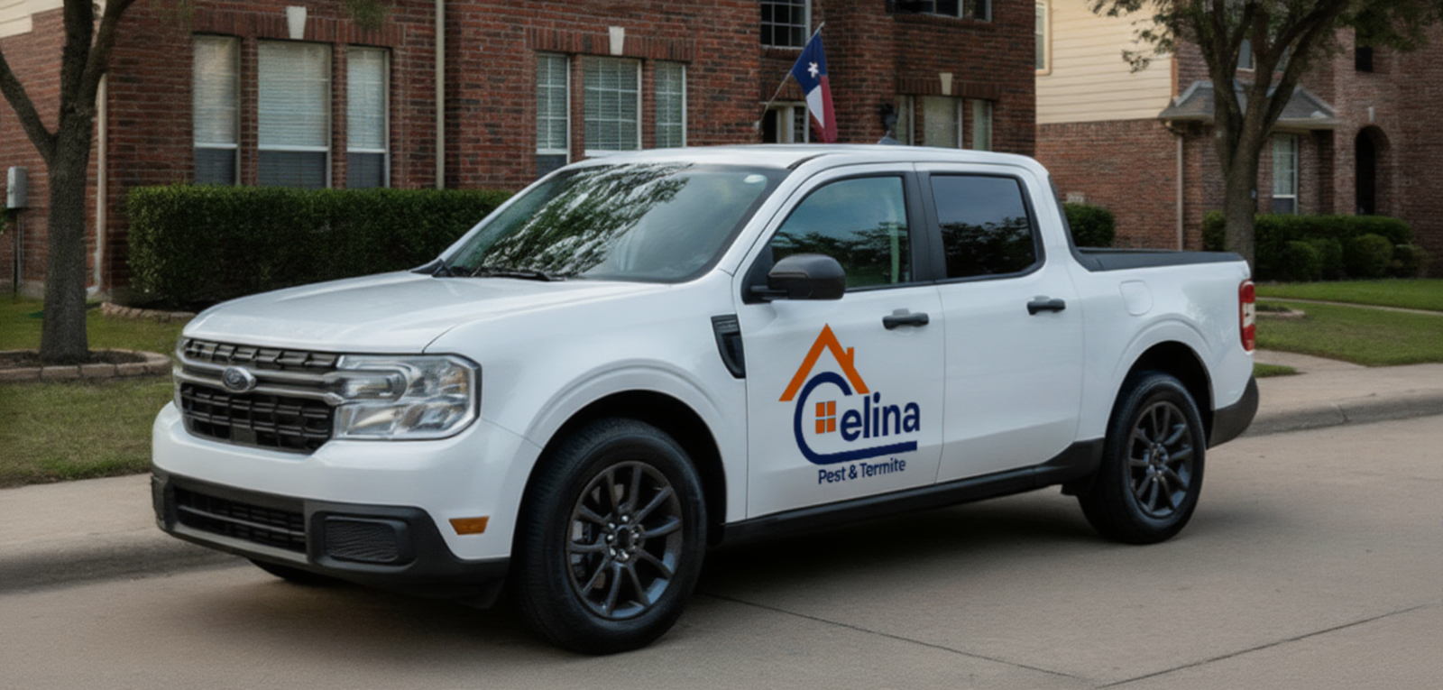 Celina Pest & Termite service truck in Celina, Texas